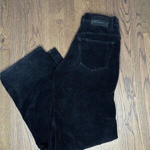 Women’s Black Corduroy Wide Leg Style Brody Jeans